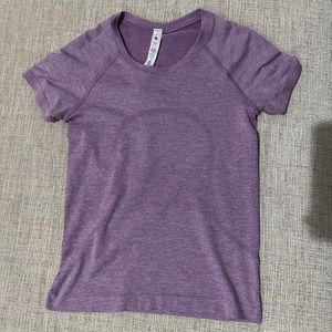 Purple Lululemon swiftly tech short sleeve race length
